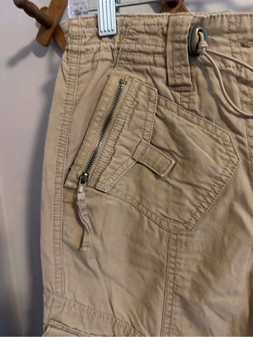 Khakis Brand Vintage Y2K Multi Pocket Utility Convertible Cargo Pants Khaki 8 - Picture 5 of 10